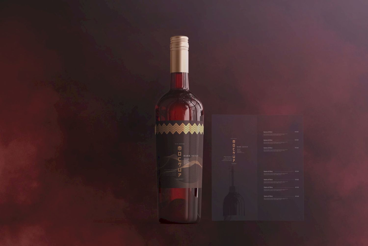 葡萄酒品牌样机系列 Wine Branding Mockup Collection插图18