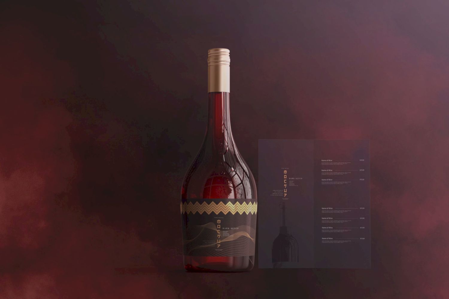 葡萄酒品牌样机系列 Wine Branding Mockup Collection插图48