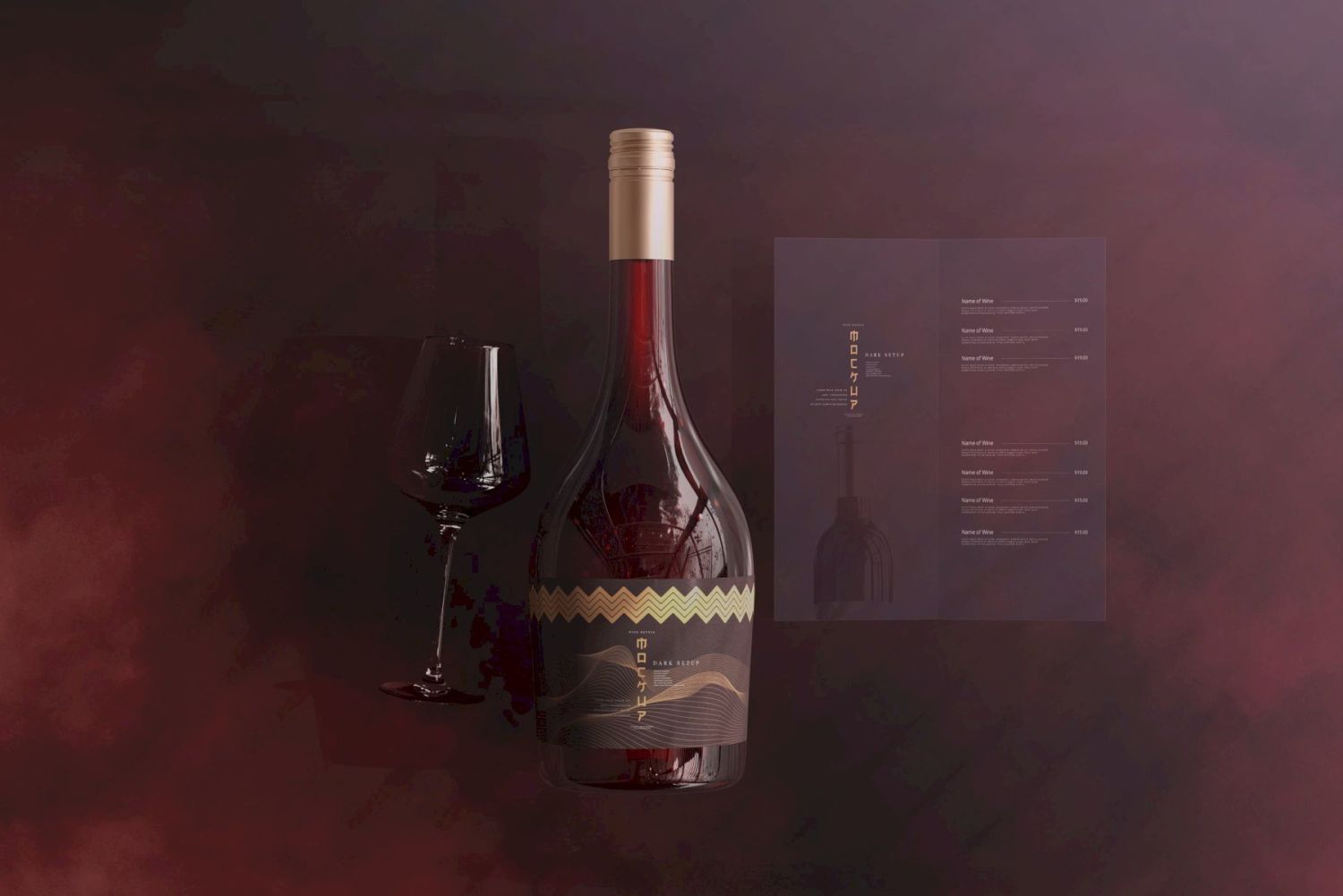 葡萄酒品牌样机系列 Wine Branding Mockup Collection插图53