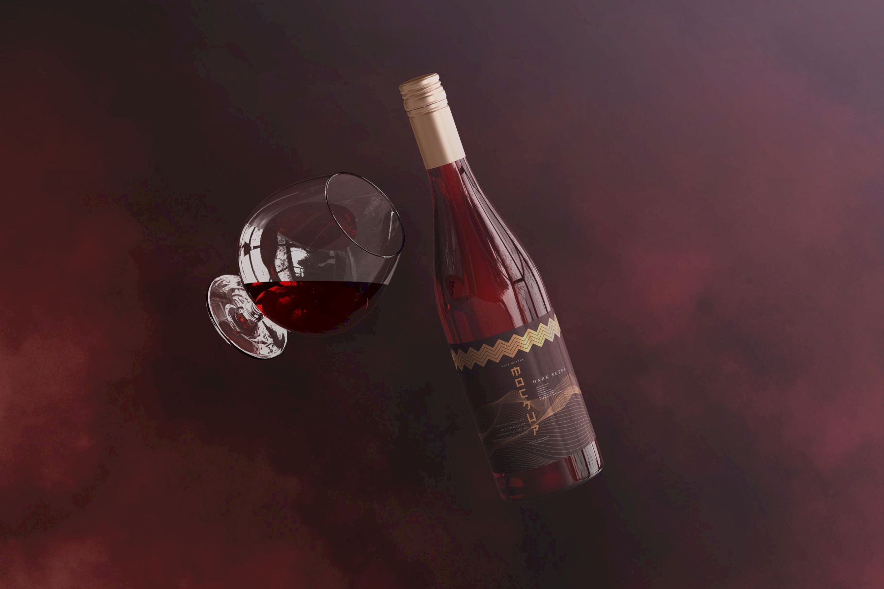 葡萄酒品牌样机系列 Wine Branding Mockup Collection插图106