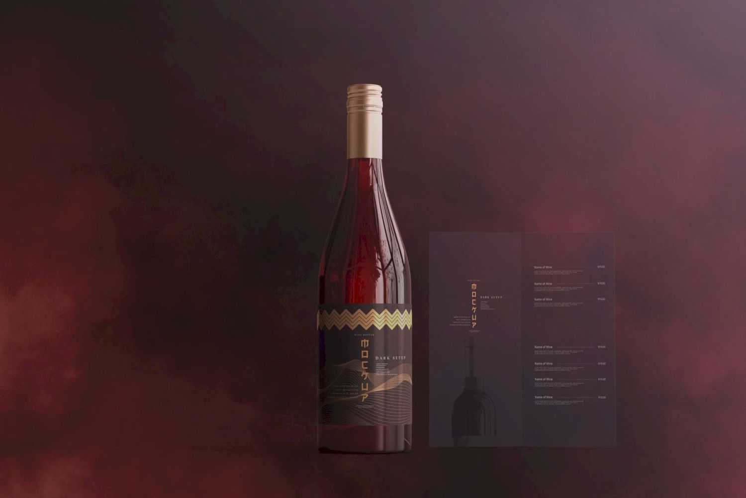 葡萄酒品牌样机系列 Wine Branding Mockup Collection插图108