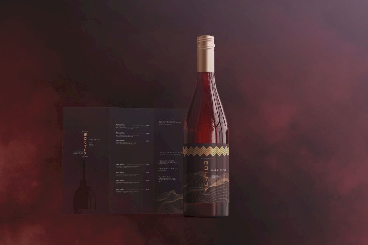 葡萄酒品牌样机系列 Wine Branding Mockup Collection插图109