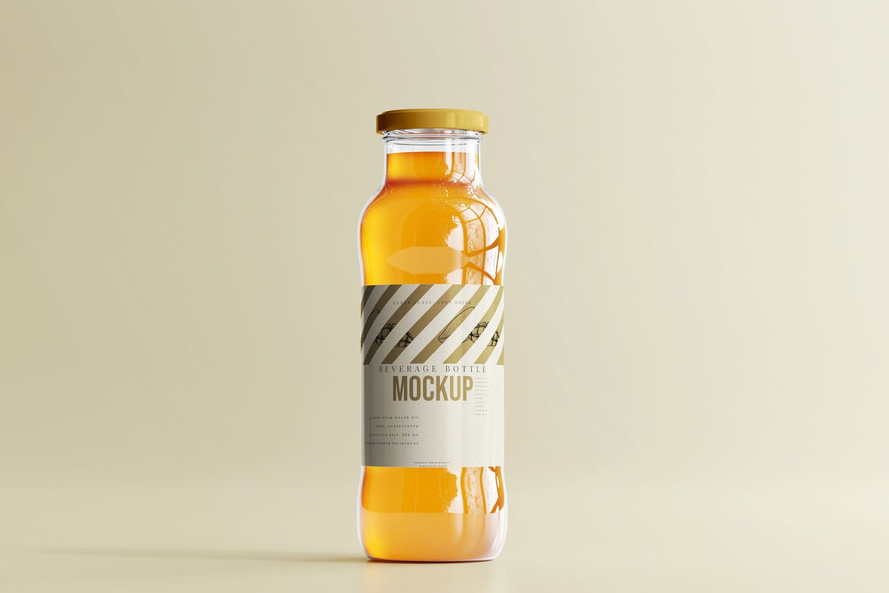 玻璃饮料瓶样机 Glass Beverage Bottle Mockups插图10