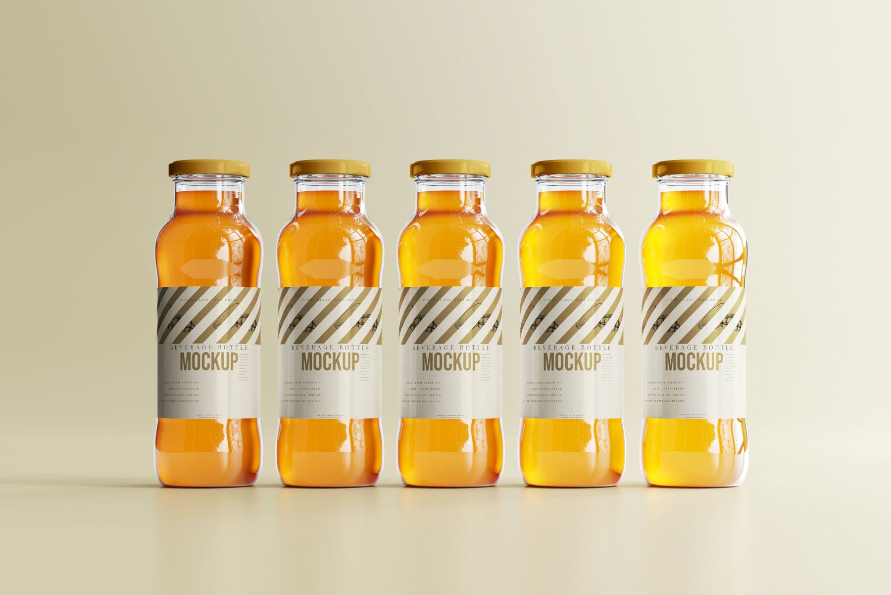 玻璃饮料瓶样机 Glass Beverage Bottle Mockups插图12