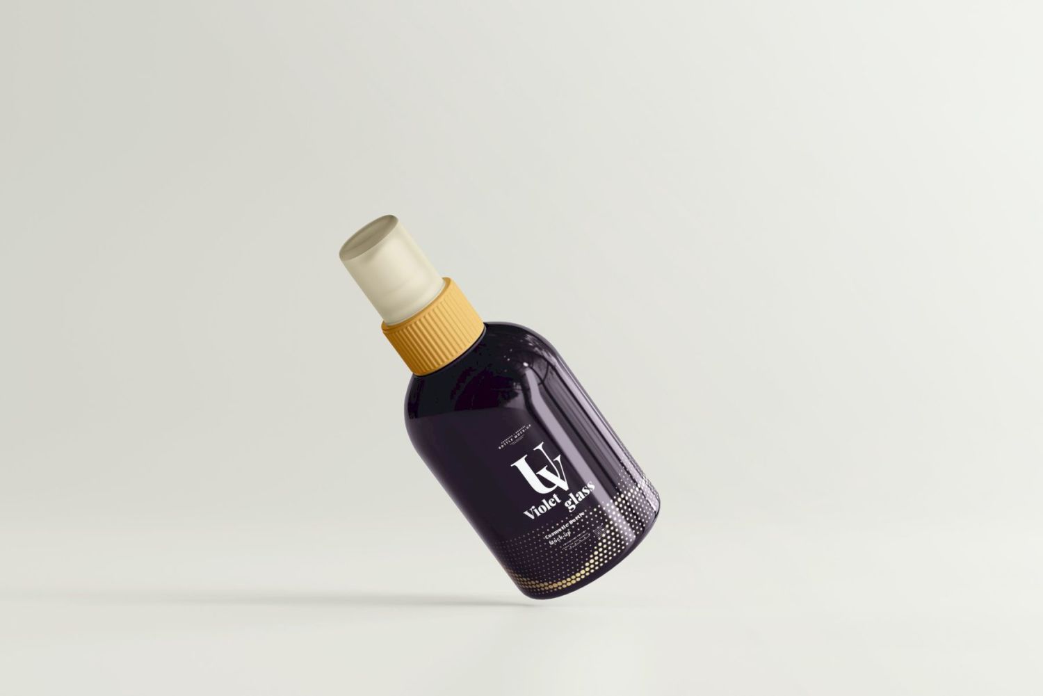 蓝紫色玻璃（UV玻璃）化妆品瓶样机包 Violet Glass Mock-up Bundle插图69