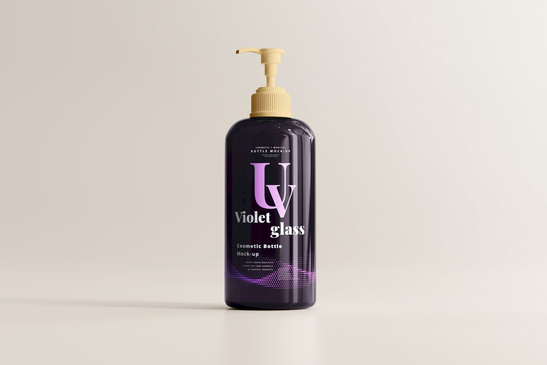 蓝紫色玻璃（UV玻璃）化妆品瓶样机包 Violet Glass Mock-up Bundle插图103