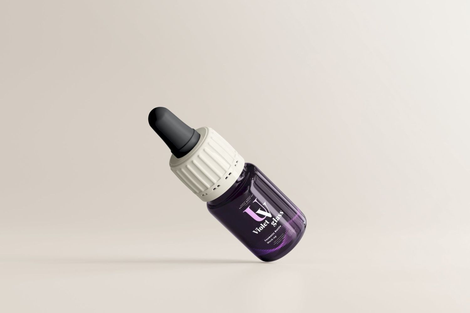蓝紫色玻璃（UV玻璃）化妆品瓶样机包 Violet Glass Mock-up Bundle插图144