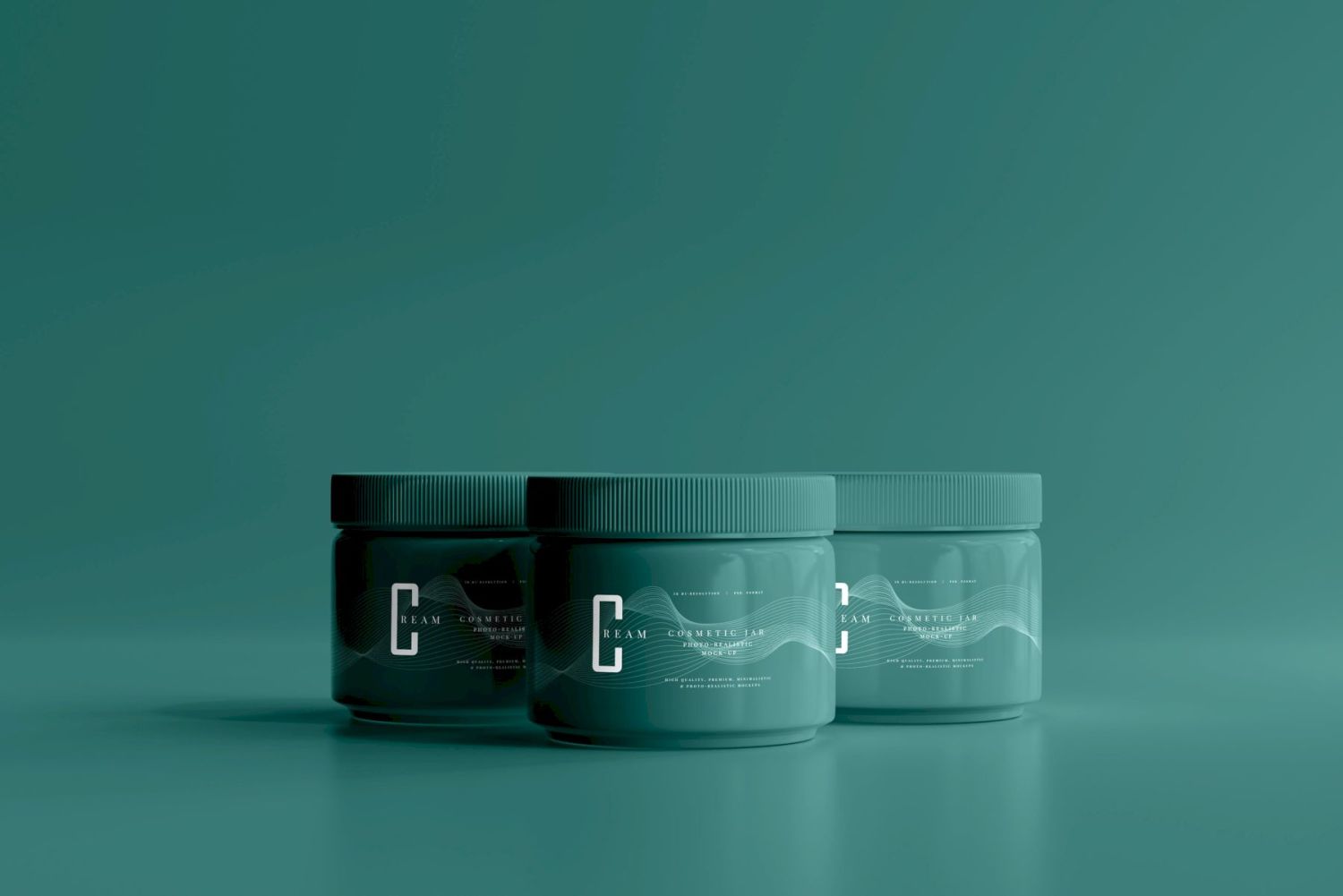 塑料化妆品罐样机 Plastic Cosmetic Jar Mockups插图9