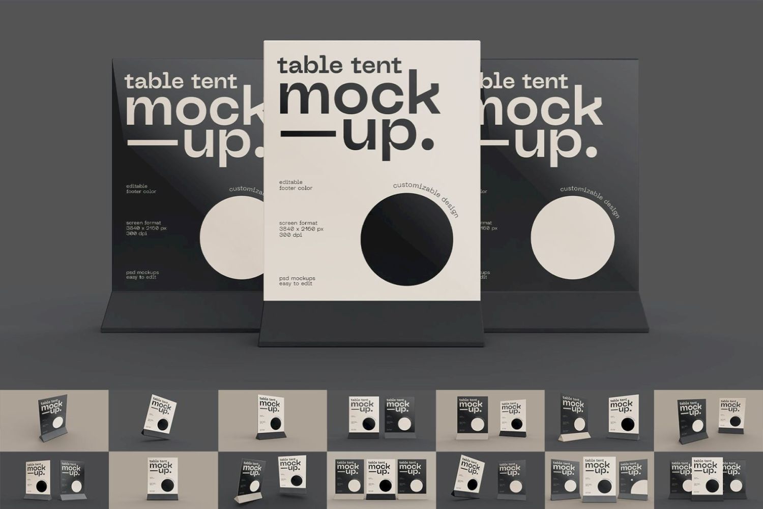 桌帐篷样机套装 Table Tent Mockup Set插图