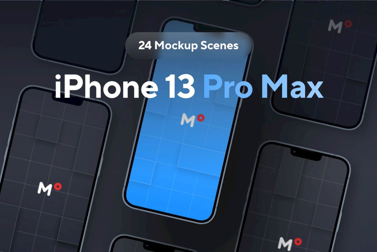 24个最受欢迎的iPhone 13 Pro Max样机 24 Most Popular iPhone 13 Pro Max Mockups插图