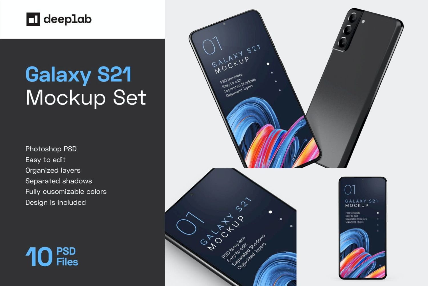 Galaxy S21 样机套装 Galaxy S21 Mockup Set插图