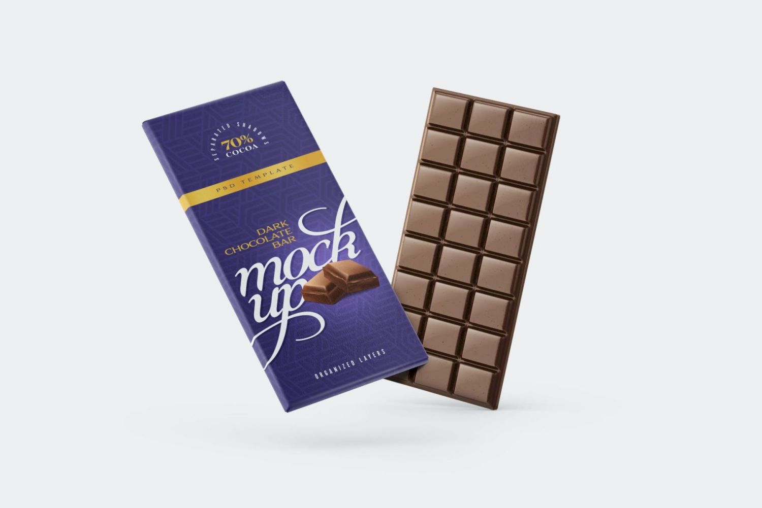 巧克力棒包装样机套装 Chocolate Bar Packaging Mockup Set插图13