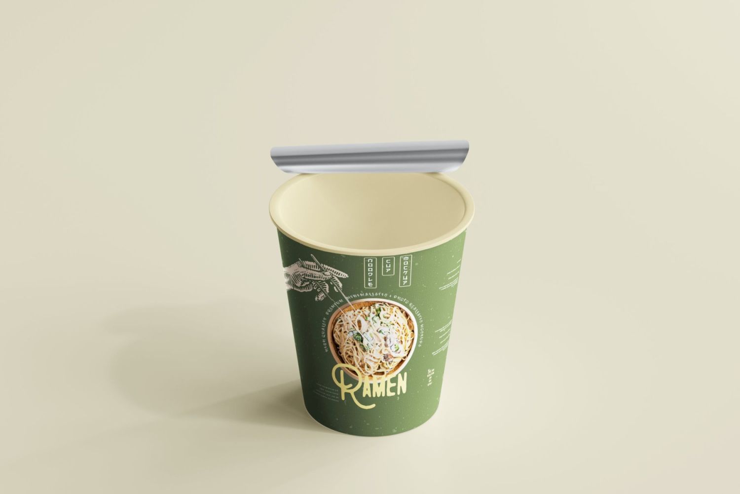 2x 不同尺寸的面条杯包装样机 Noodle Cup Mock-ups插图5