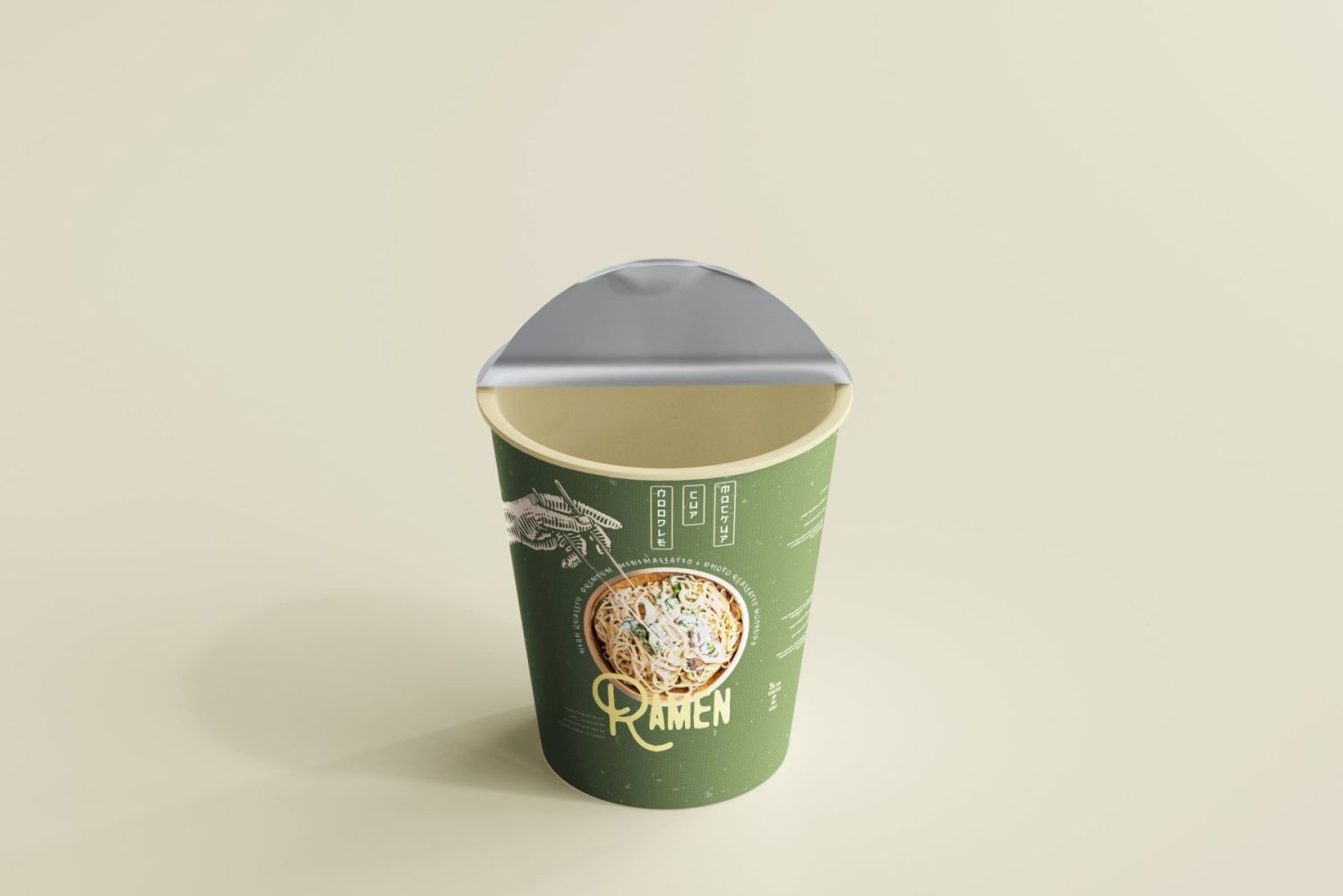 2x 不同尺寸的面条杯包装样机 Noodle Cup Mock-ups插图6