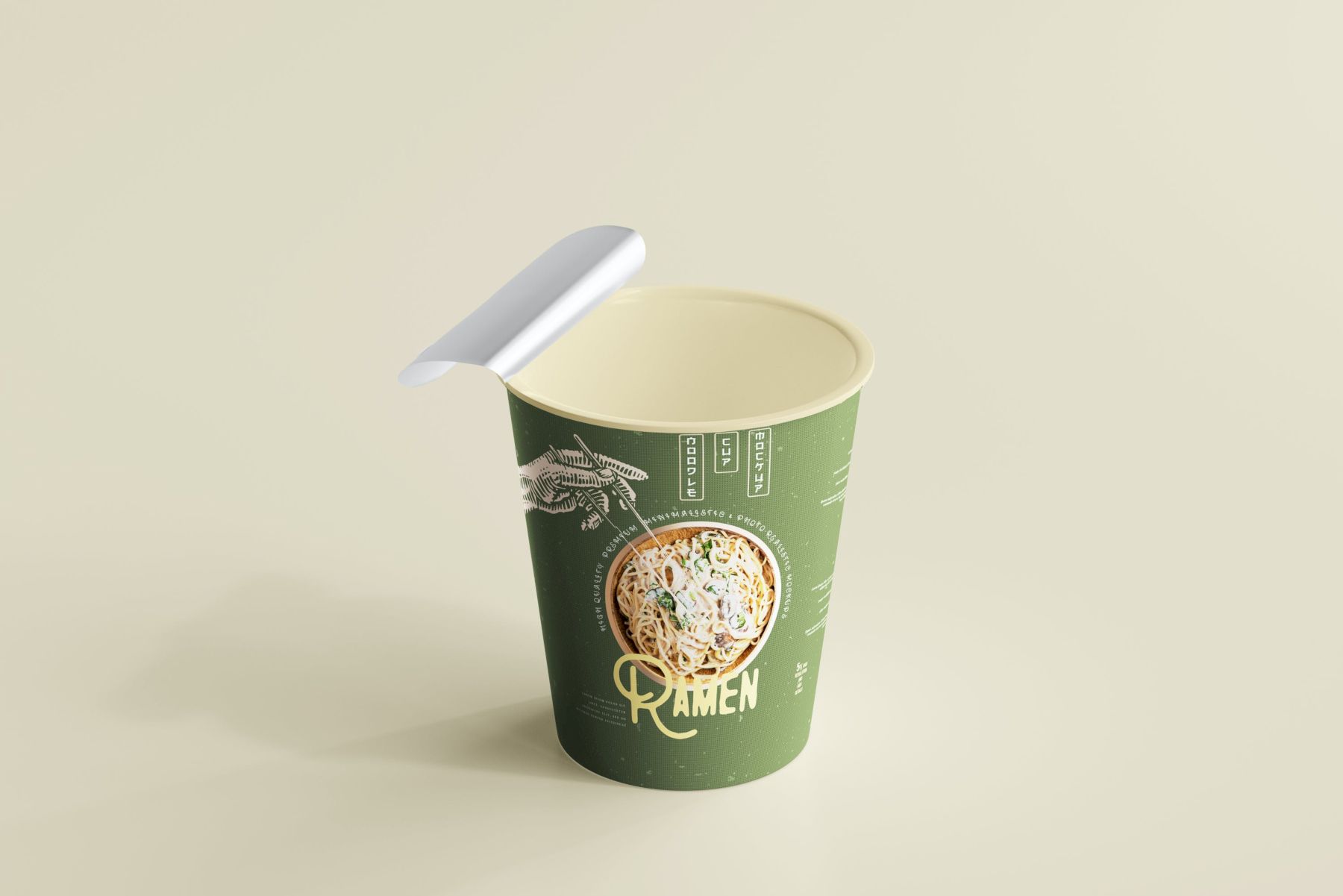 2x 不同尺寸的面条杯包装样机 Noodle Cup Mock-ups插图15