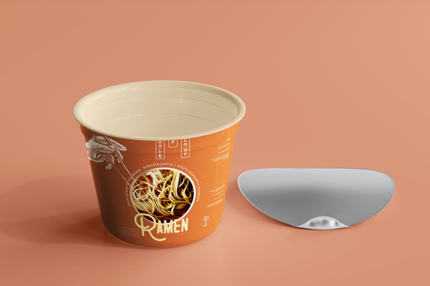 2x 不同尺寸的面条杯包装样机 Noodle Cup Mock-ups插图27