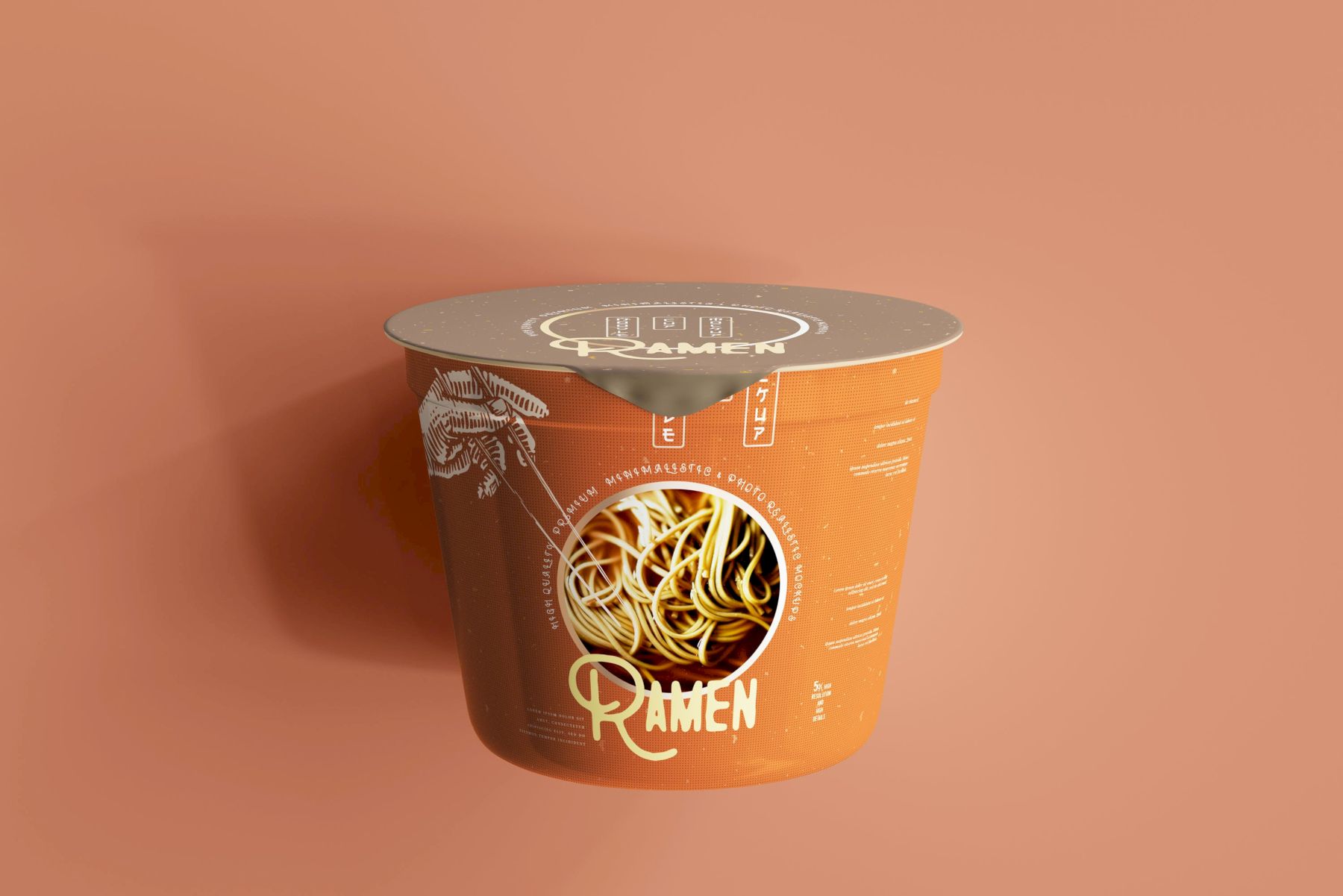 2x 不同尺寸的面条杯包装样机 Noodle Cup Mock-ups插图36