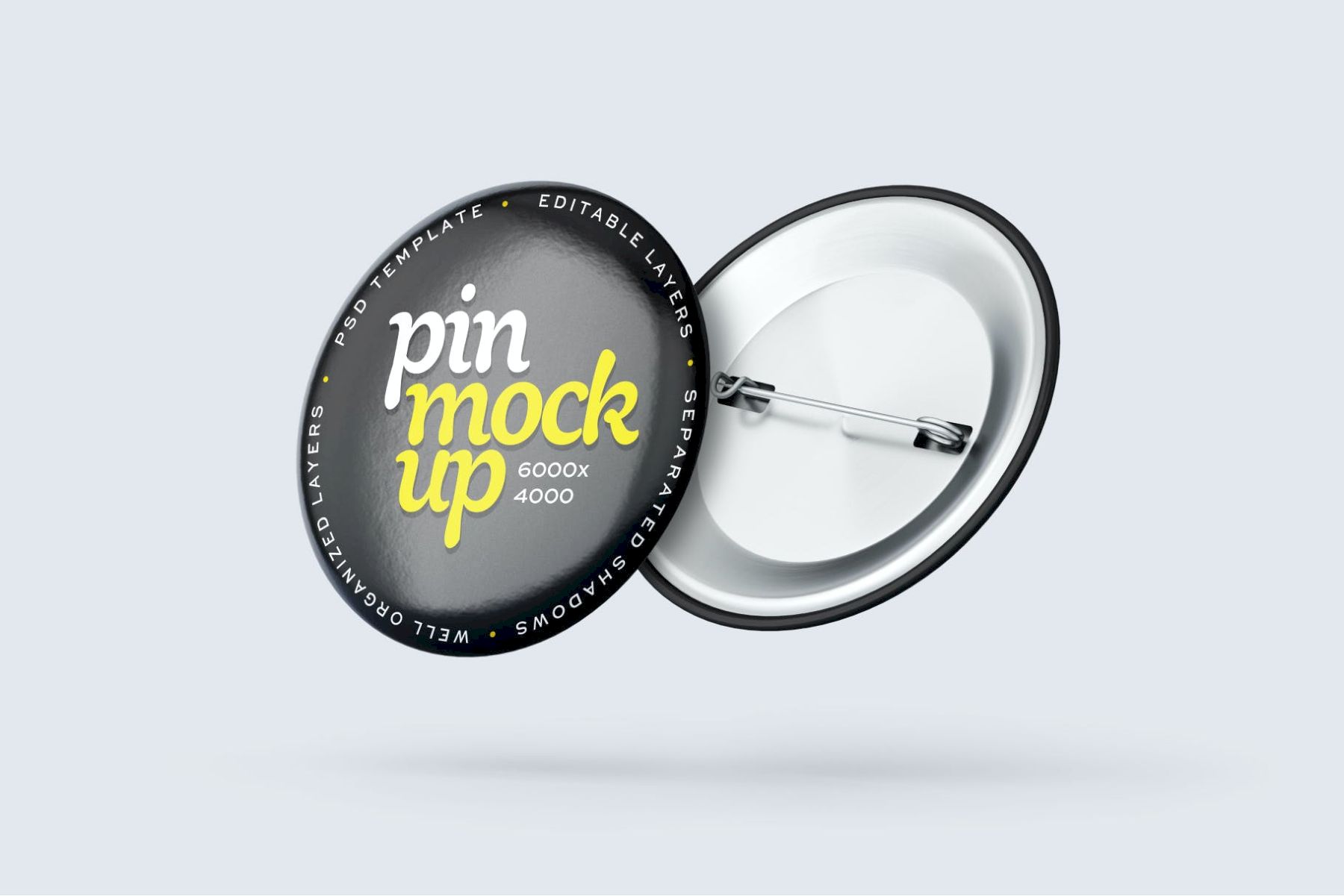 别针按钮样机集 Pin Button Mockup Set插图8