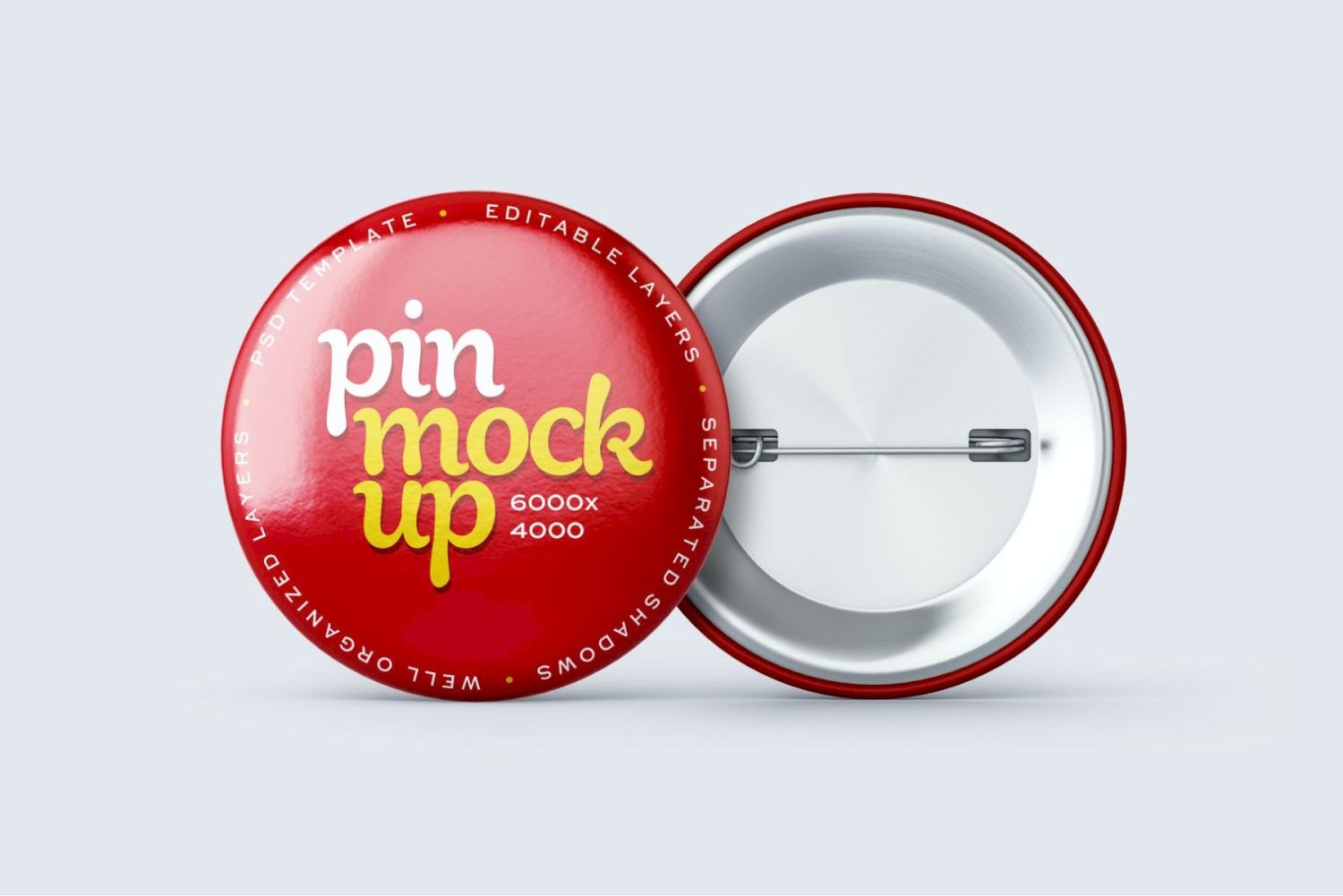 别针按钮样机集 Pin Button Mockup Set插图11