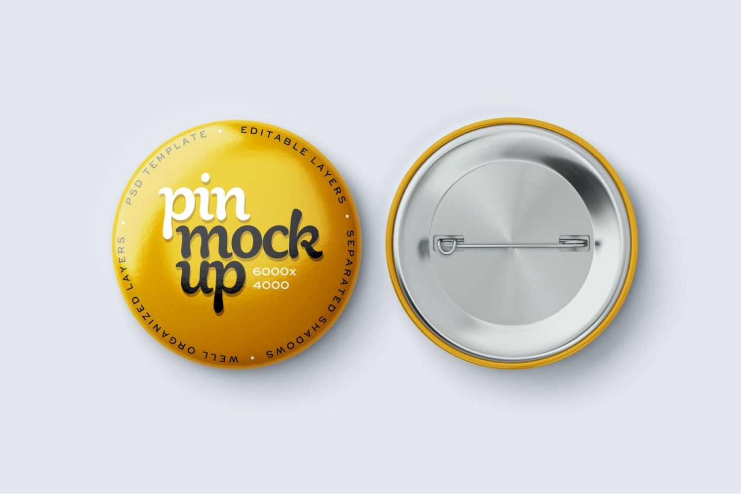 别针按钮样机集 Pin Button Mockup Set插图5