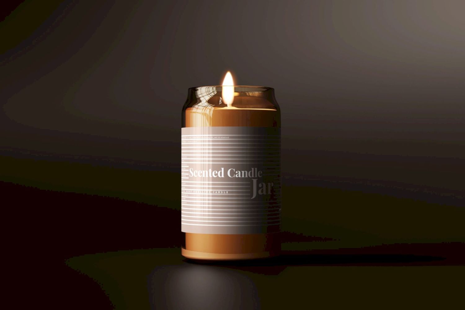 琥珀玻璃蜡烛样机 Amber Glass Candle Mockups插图117