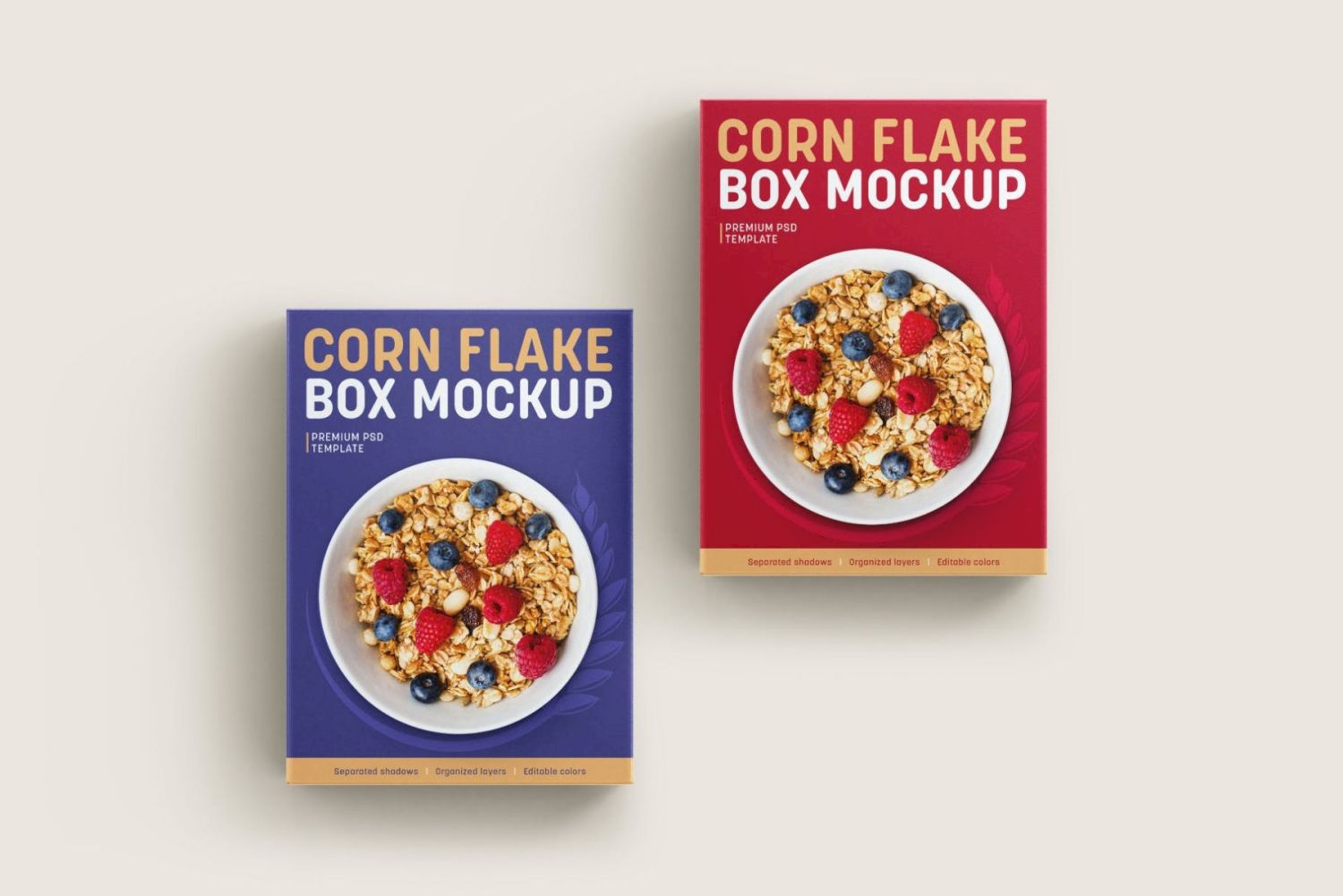 玉米片盒样机套装 Corn Flakes Box Mockup Set插图7