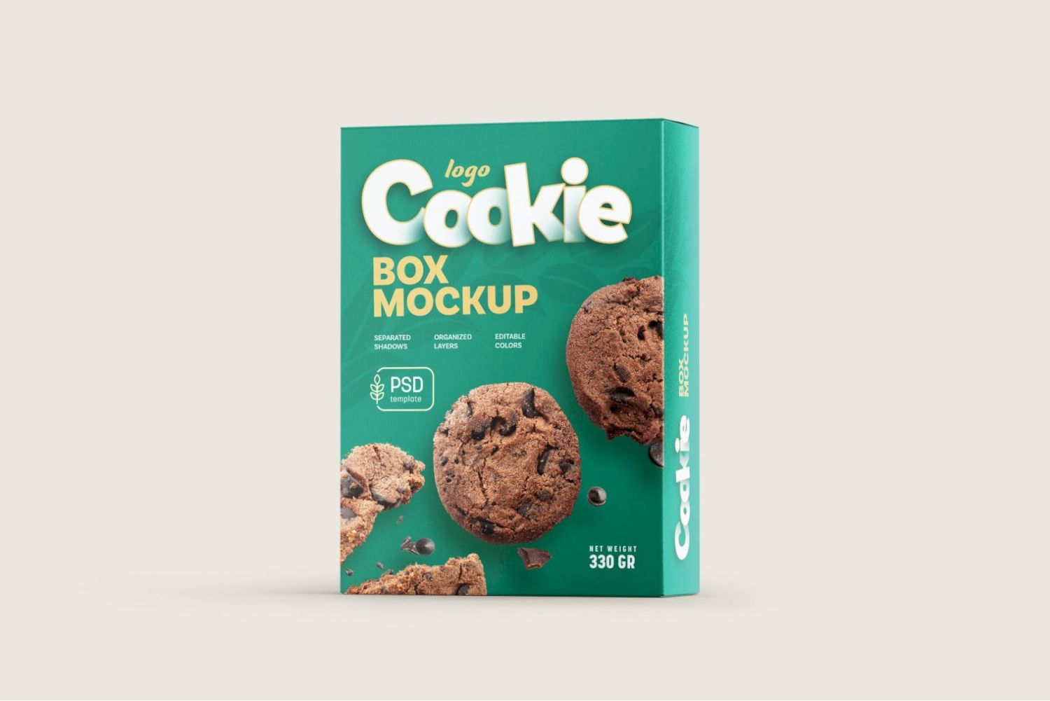 饼干盒包装样机套装 Cookies Box Packaging Mockup Set插图4