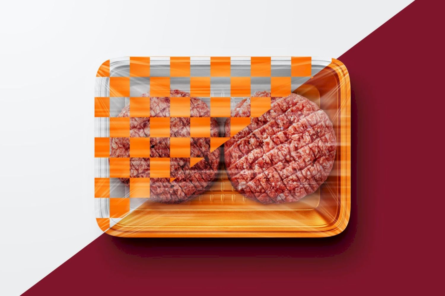 有机肉饼包装样机套装 Organic Cutlets Package Mockup Set插图1