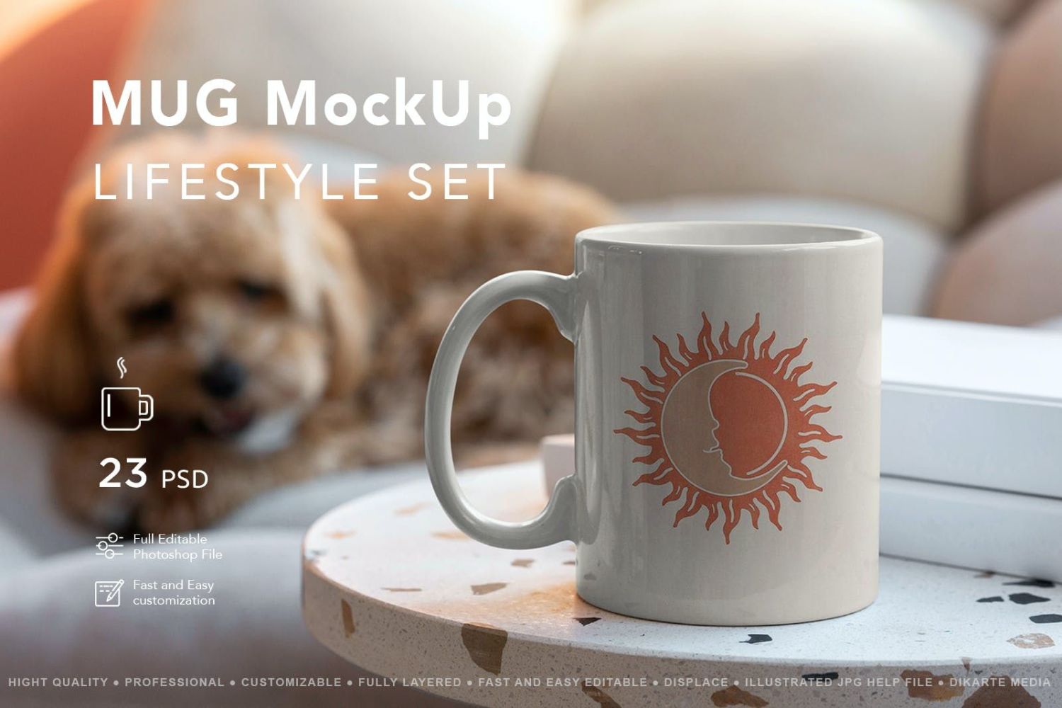 杯子样机生活方式套装 Mug MockUp Lifestyle Set插图