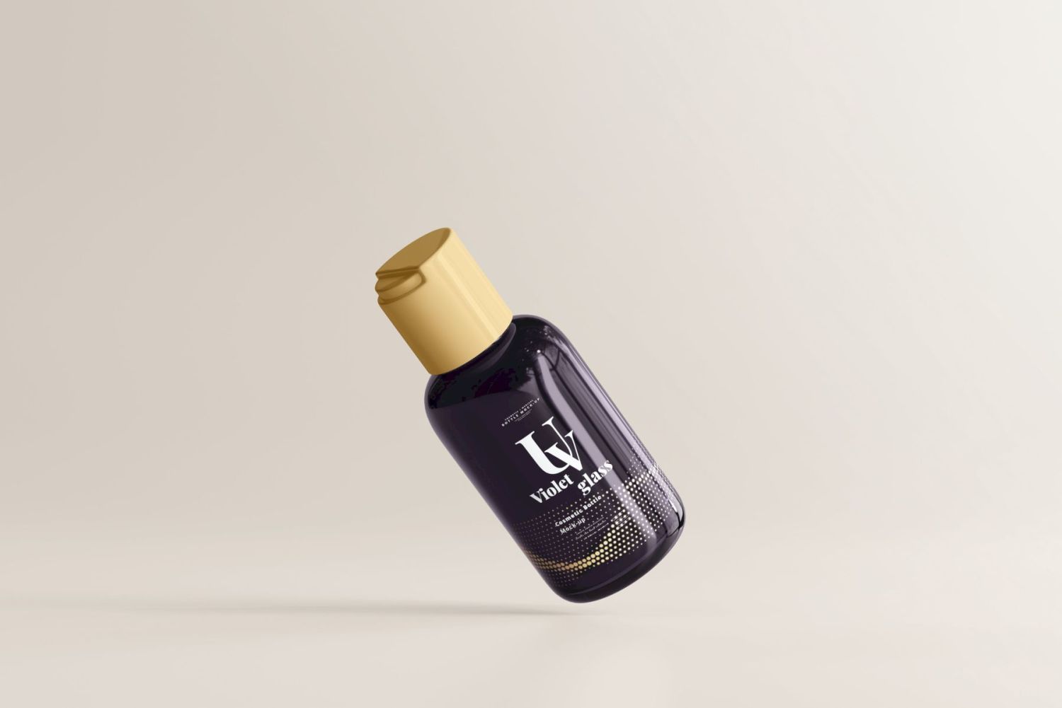 蓝紫色玻璃（UV玻璃）化妆品瓶样机包 Violet Glass Mock-up Bundle插图6