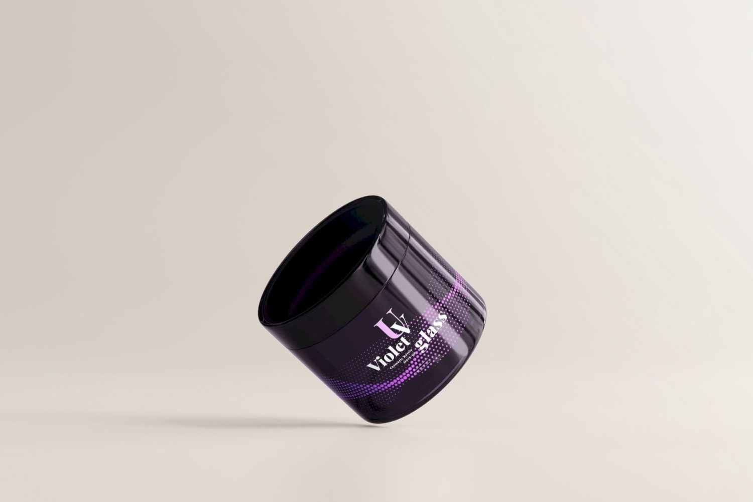 蓝紫色玻璃（UV玻璃）化妆品瓶样机包 Violet Glass Mock-up Bundle插图24