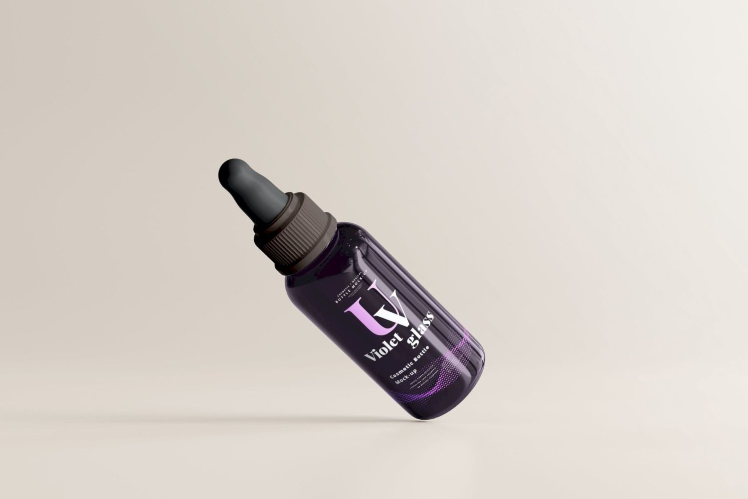 蓝紫色玻璃（UV玻璃）化妆品瓶样机包 Violet Glass Mock-up Bundle插图45