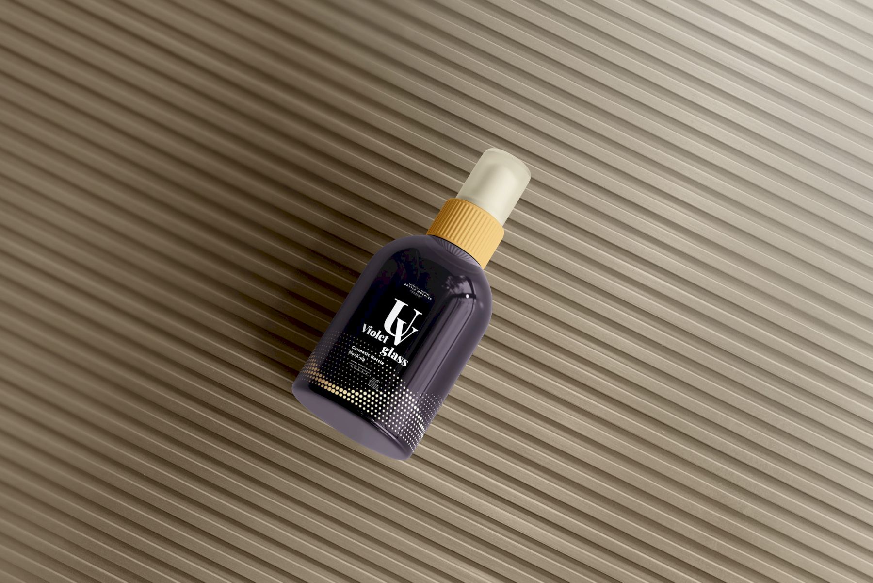 蓝紫色玻璃（UV玻璃）化妆品瓶样机包 Violet Glass Mock-up Bundle插图75