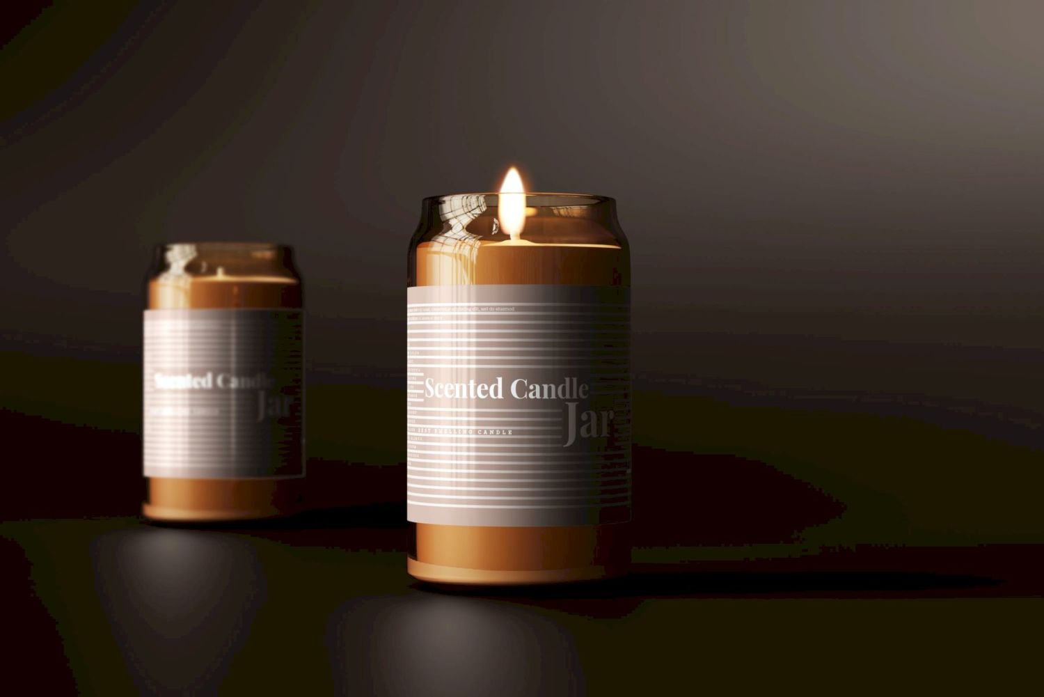 琥珀玻璃蜡烛样机 Amber Glass Candle Mockups插图119