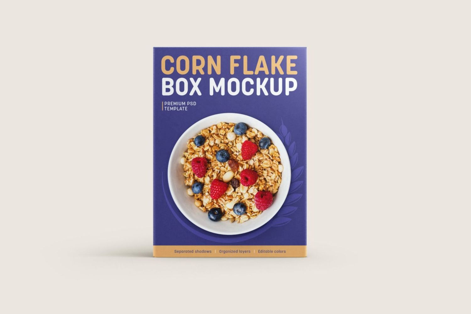 玉米片盒样机套装 Corn Flakes Box Mockup Set插图3