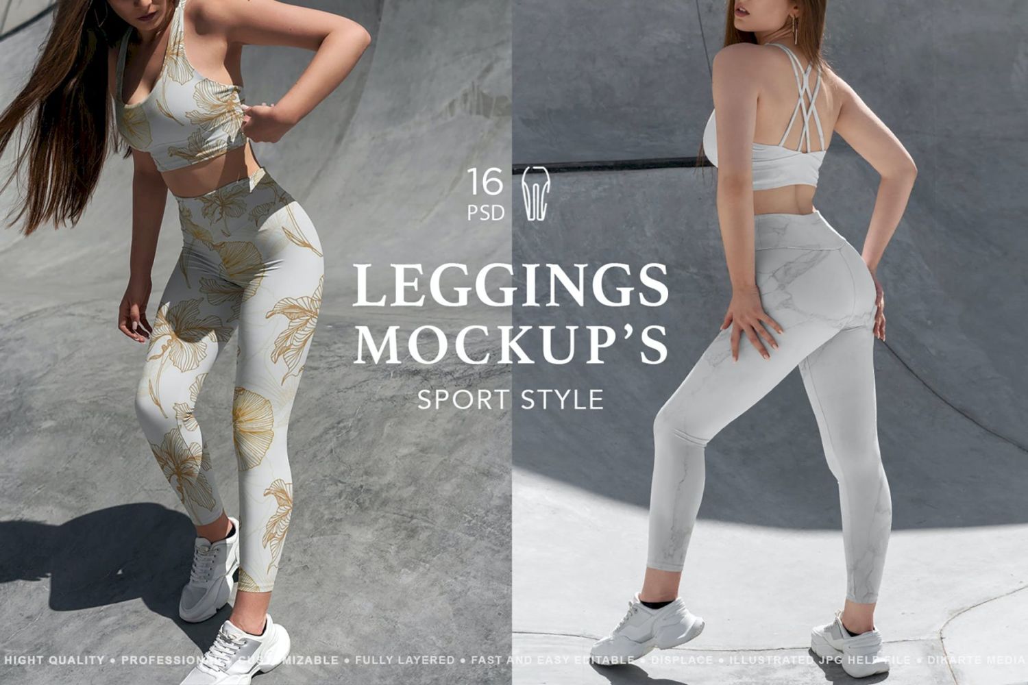 紧身裤样机运动风格 Leggings MockUp Sport Style插图