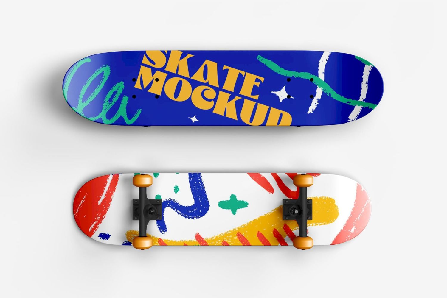 滑板样机 Skateboard Mockup插图3