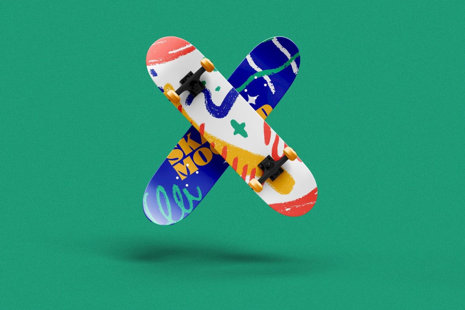 滑板样机 Skateboard Mockup插图5