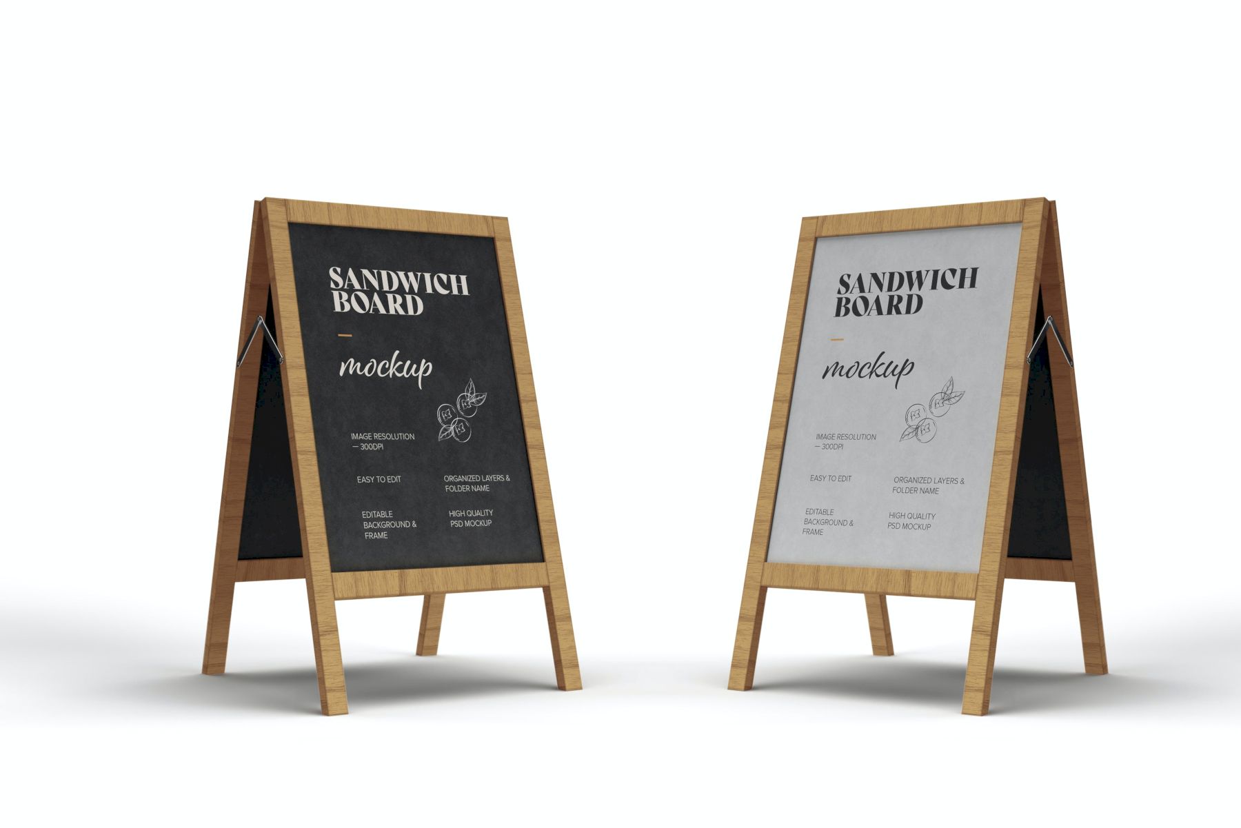三明治板样机 Sandwich Board Mockup插图5