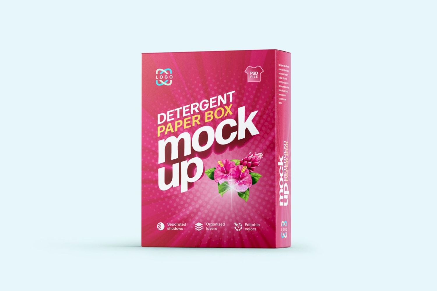 洗涤剂盒包装样机套装 Detergent Box Packaging Mockup Set插图3