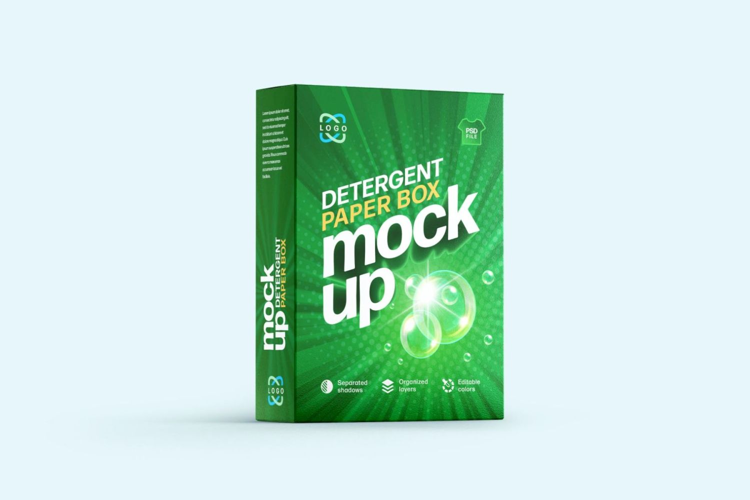 洗涤剂盒包装样机套装 Detergent Box Packaging Mockup Set插图5