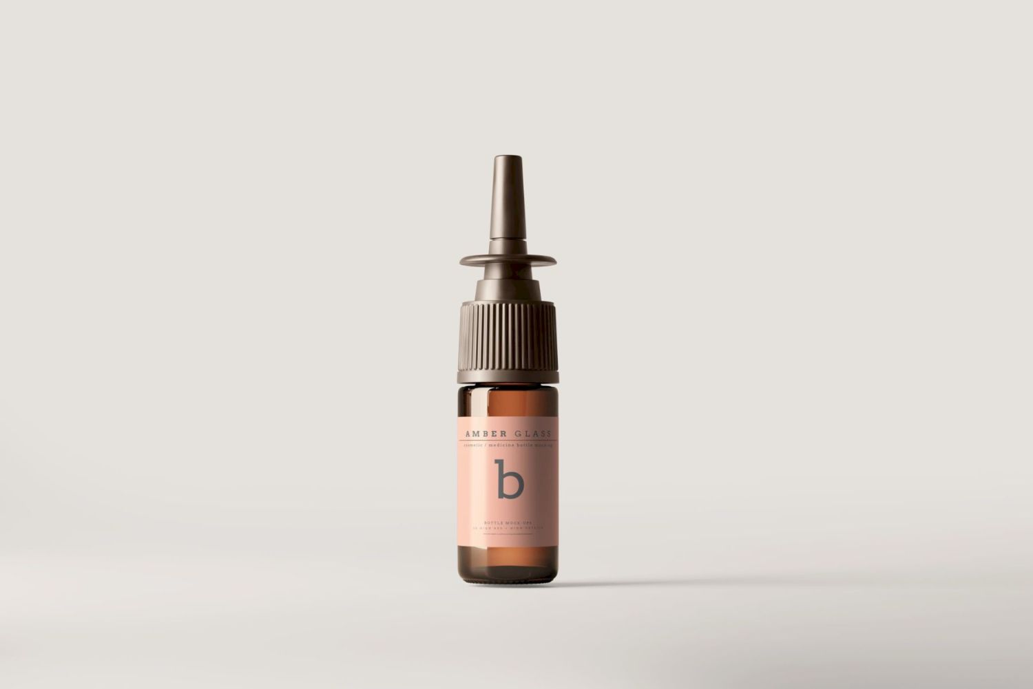 琥珀色玻璃鼻喷雾瓶样机 Amber Glass Nasal Spray Bottle Mockups插图11
