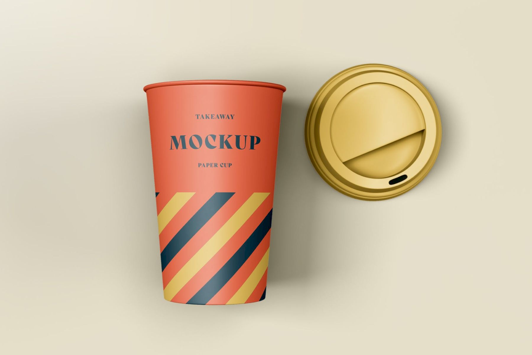 带走纸咖啡杯样机 Take Away Paper Coffee Cup Mockups插图4