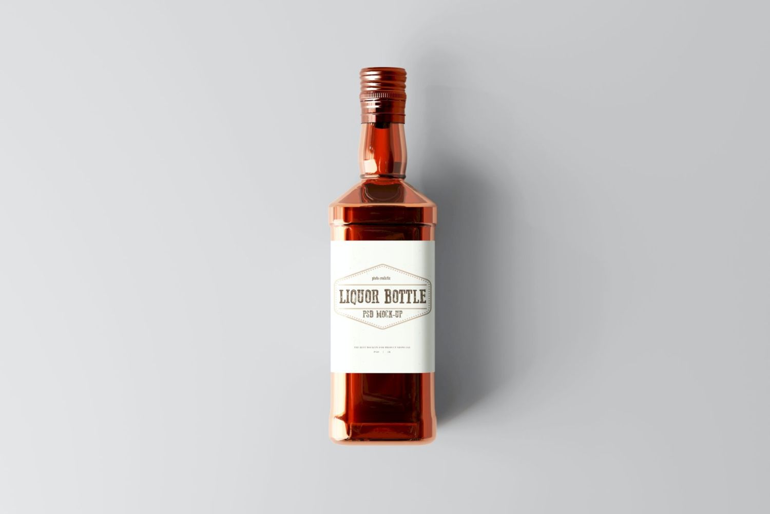方形酒瓶样机 Square Liquor Bottle Mockup插图11