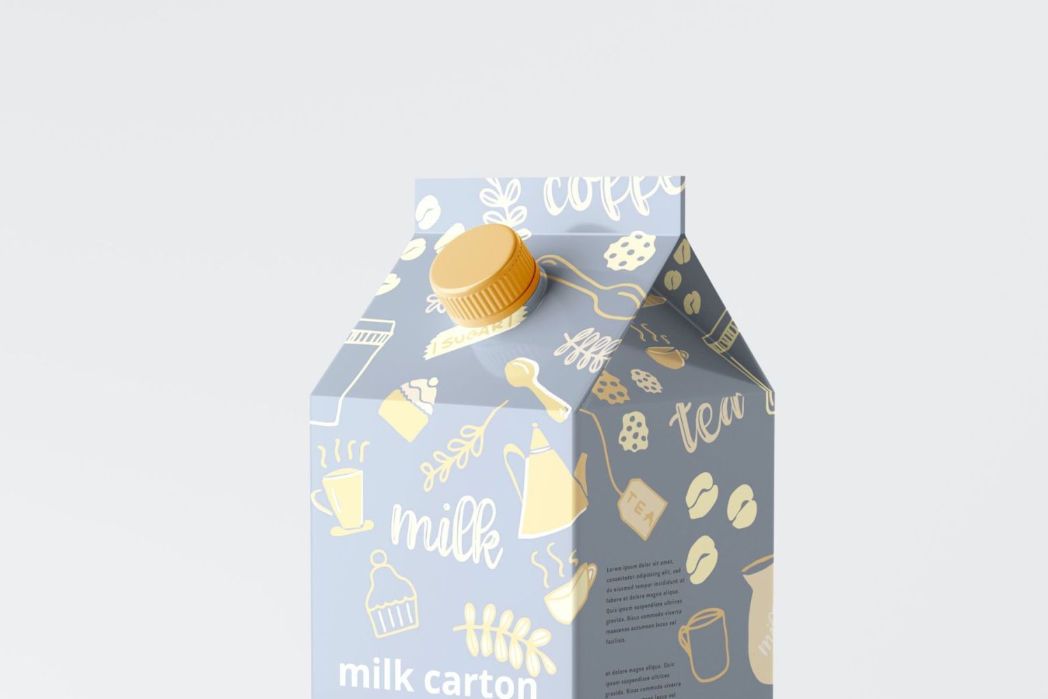 牛奶盒样机 Milk Carton Box Mockups插图6